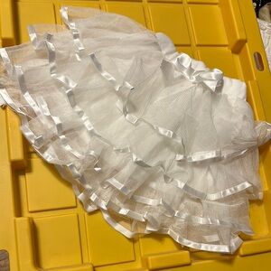 White Ruffled Skirt with Bow